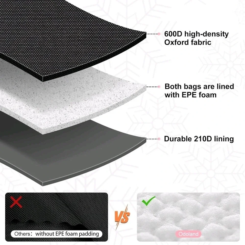 Padded Ski & Boot Bag Combo for Air Travel, Waterproof & Durable Storage